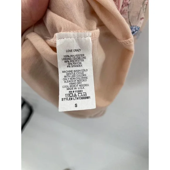 Love Crazy Blush Pink lined floral sundress Small - Picture 5 of 5